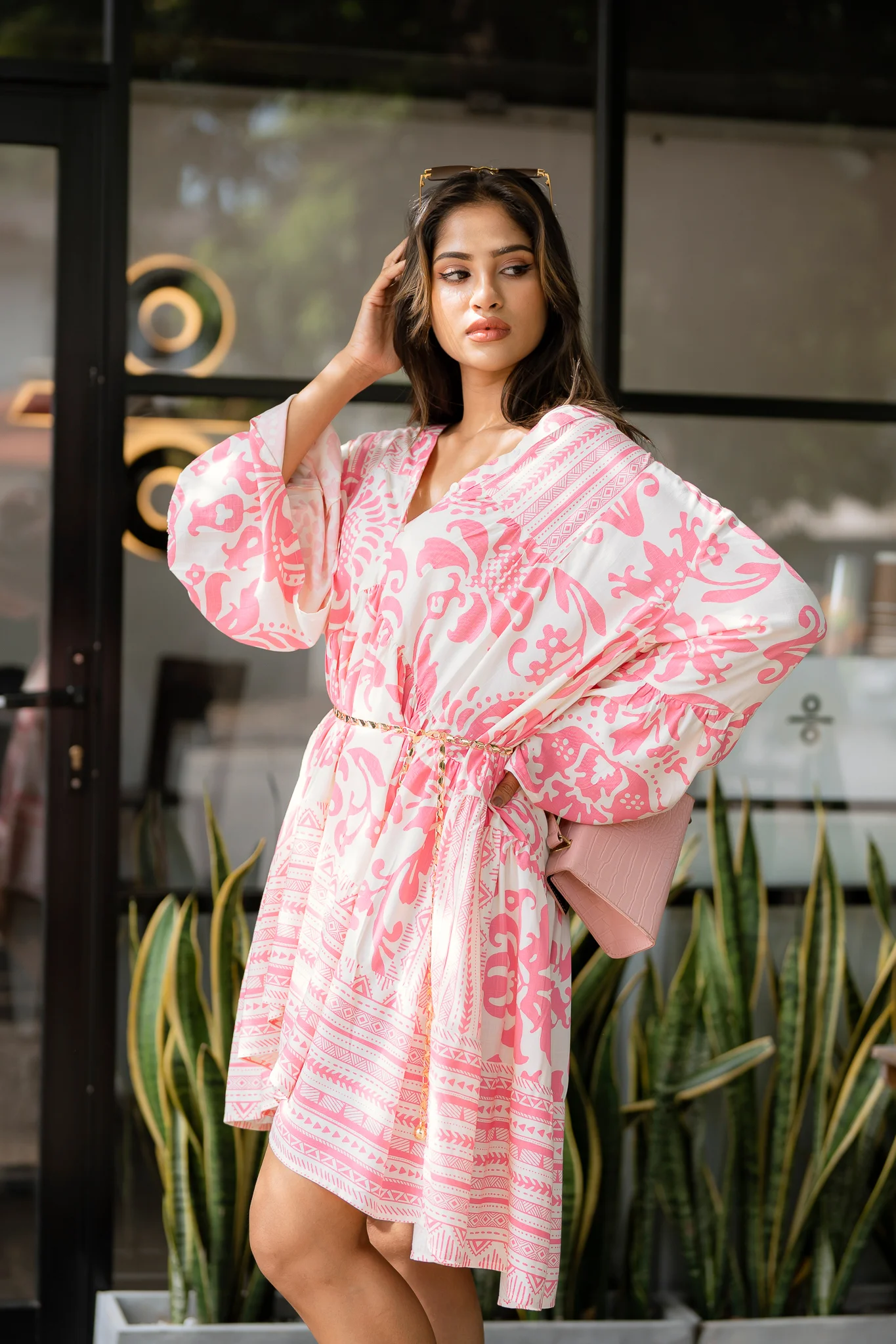 Adelaide lk roselle frill detail dress