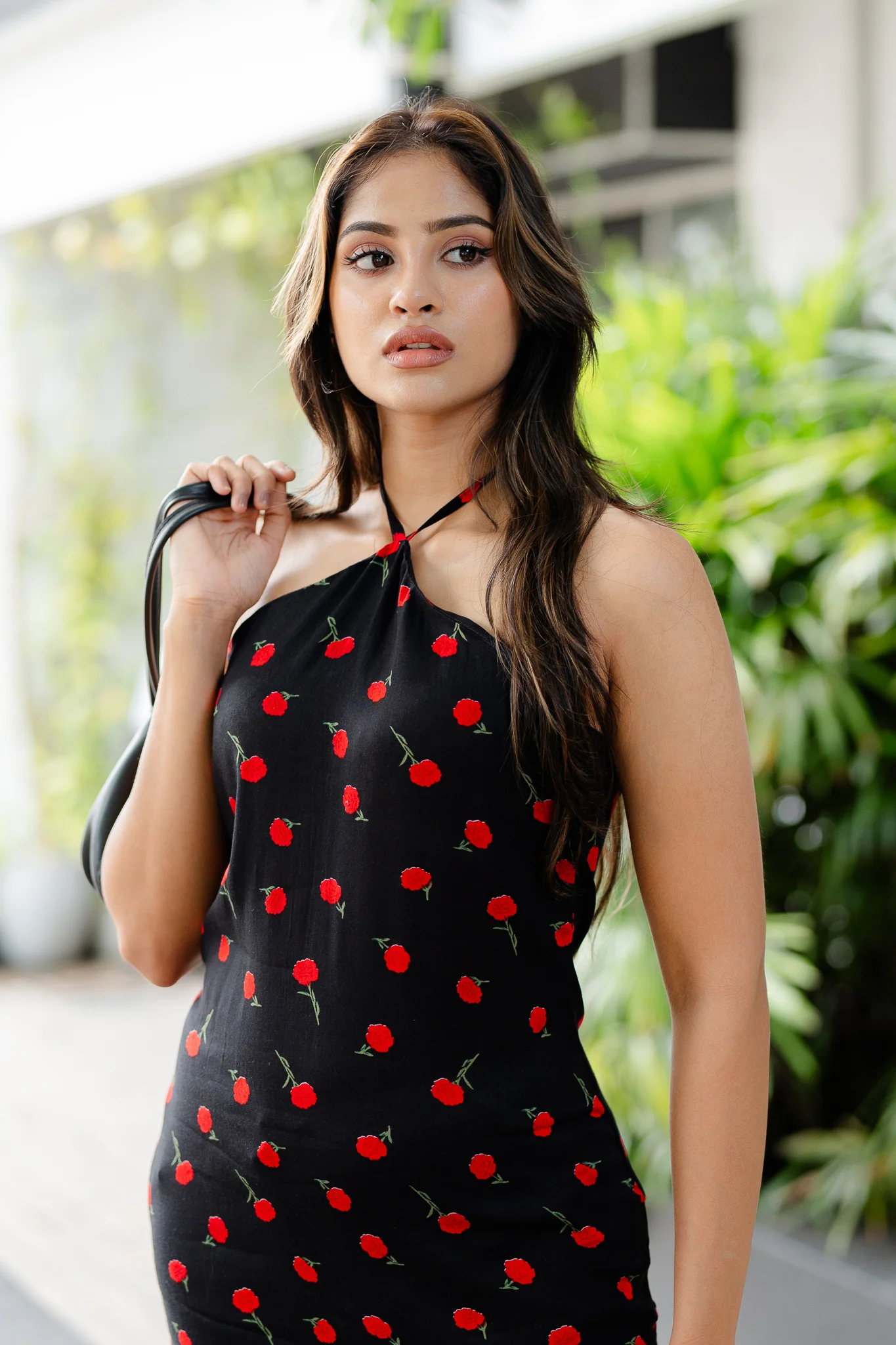 Adelaide lk roselle lunar midi dress red