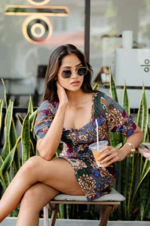 adelaide lk valencia mini button dress