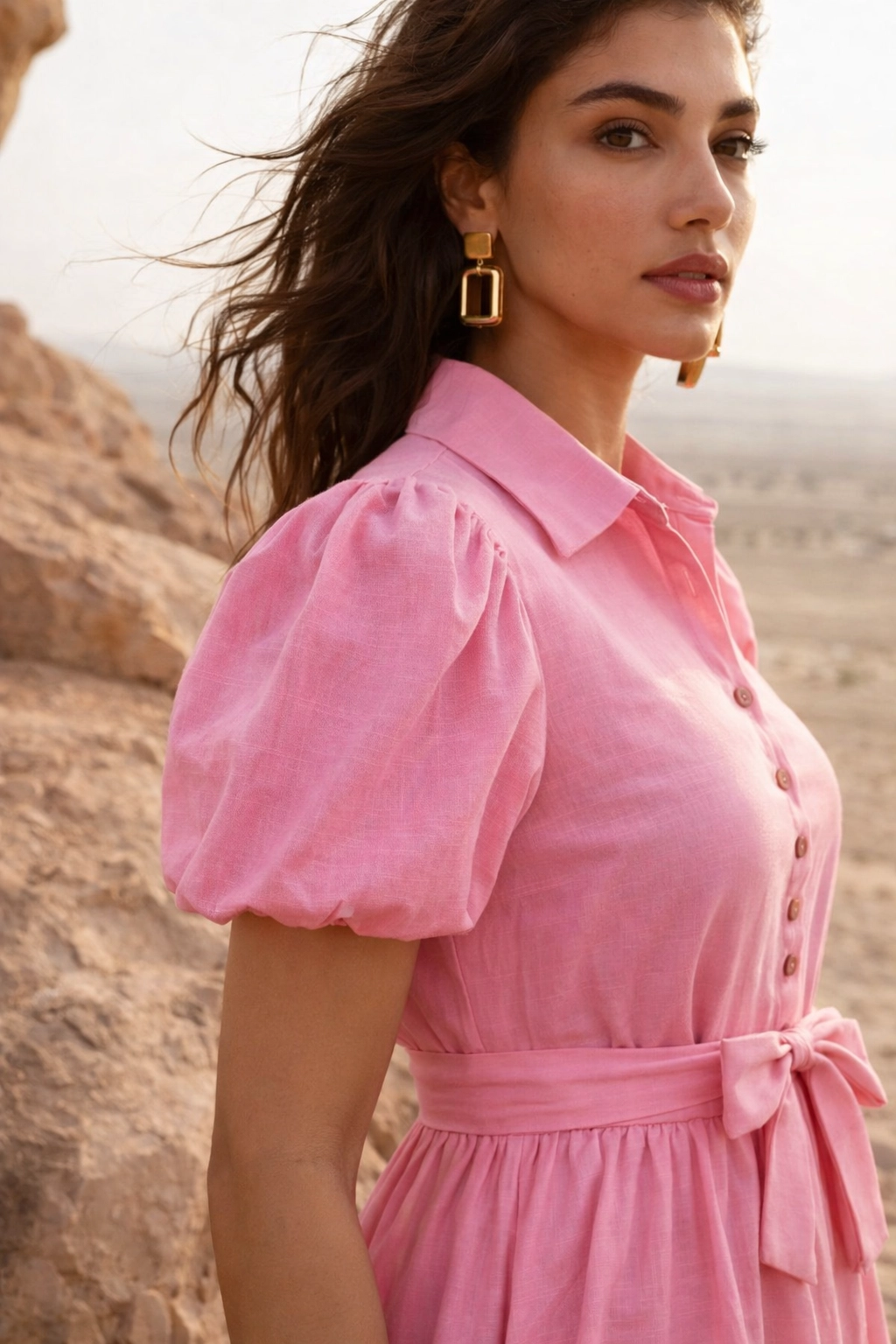 Alora Puff Sleeve Midi 1